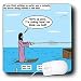Rich Diesslins Funny Cartoon Gospel Cartoons - Jesus - Water Skiing - Mouse Pads