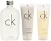 CK One by Calvin Klein 3 Piece Set Includes: 6.7 oz Eau de Toilette Spray + 3.4 oz Body Wash + 3.4 oz Skin Moisturizer