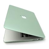 Produkt-Bild: Incutex MacBook Air 13" / 13,3 Zoll Notebook Hardcase Schutz H&uuml;lle Protector Schutzh&uuml;lle Cover Case Notebookh&uuml;lle Hartschale Hartschalenkoffer Crystal Case Etui Tasche Unibody Transparent Gr&uuml;n, Aussparung f&uuml;r Apple Logo