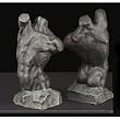 Designer Bronzed Finished Male Torso Bookends