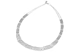 14K White Gold Matte and Florentine Finish Hand-Crafted Designer Necklace, Enhanced with Bezel Set Diamonds.
