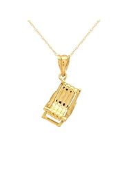Klassics 10k Yellow Gold Beach Chair Pendant Necklace, 18"