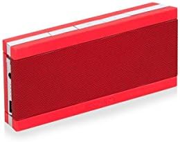 Soen TRANSIT XS Portable Wireless Speaker with Bluetooth 4.0, Rechargeable Battery and Patented Momentum Port for Clean, Deep Bass (Red)