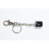 Motorcycle Piston Key Ring - Black - Honda Kawasaki Suzuki Yamaha CBR RR ZXR Ninja... by LuckyBike