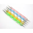 5 X 2 Way Marbleizing Dotting Pen Set for Nail Art Manicure Pedicure
