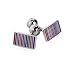 Multi-colored Enamel Rainbow Silver Cufflinks with Presentation Box