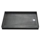 Bath Tub Replacement 60 W x 34 D Shower Base with Integrated Right Hand Side PVC Drain