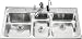 KOHLER Ballad Triple-Basin Self-Rimming Kitchen Sink, #3248-5-NA