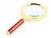 Newton Lupe, klassich mit Griff aus Rosenholzdekor und Bronzering, gross (80mm, 2,5fach) Mod. AXM1017:80 DE