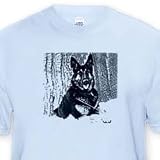 German Shepherd - Light Blue Infant Lap-Shoulder Tee (6M)