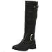 STEVEN by Steve Madden Women's Cassey Boot,Black Leather,6.5 M