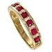 Eighteen Carat Gold Diamond and Ruby Half Eternity Ring