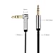 DiGiYes® 2m(6 Feet) Length 3.5mm Male to Male Auxiliary Audio Flat Cable 90 Degree Right Angle Compatible for iPhone / iPad / Smartphones / Tablets / Media Players