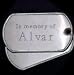 In memory of Alvar - Stainless Steel Dog Tag