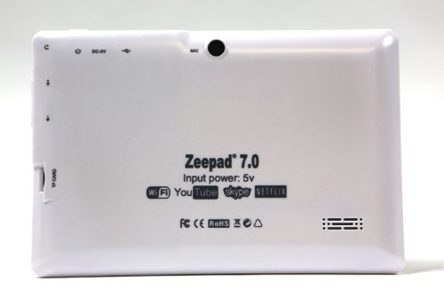 7″ Zeepad 7.0 Allwinnwer A13 Boxchip Cortex A8 Android 4.0, 4GB Capacity, 512 MB RAM, Multiple Touch Capactive screen, WIFI, Camera, Skype Video Calling, Netflix Movies.