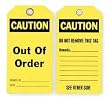 Industrial Grade 2RMV7 Accident Prevention Tag, Caution, Pk 25
