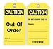 Industrial Grade 2RMV7 Accident Prevention Tag, Caution, Pk 25