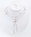 Classic Dangling Pearls with Chain Necklace and Earring Set in Fancy Gift Box with Free Shipping