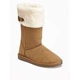 オールドネイビー OLD NAVY/ スエードシェルパトリムブーツ タン シューズ 23cm【並行輸入】