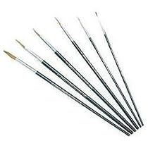 Charles Leonard Inc. Water Color Brushes with Pointed Rounds, # 4, 0.56 Inch Camel Hair, Black Handle, 1 Dozen (73504)