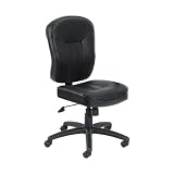 Boss Office Chairs Black Leather Armless Task Chair
