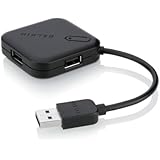 Belkin F5U407 4-Port Ultra Mini Hub USB 2.0, Black