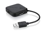 Belkin F5U407ttBLK 4-Port Ultra Mini Hub USB 2.0 - Black
