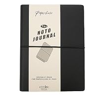 Paperchase Medium Noto Journal. Black Rainbow Page Design