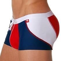 Andrew Christian Flashback Trunk Swimsuit - Navy