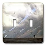 VWPics Northern - MR Young man hiking in Svalbard, Norway.. - Light Switch Covers - double toggle switch