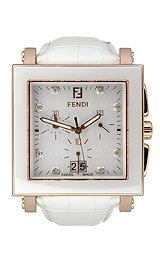 Fendi Ceramic Chronograph Rose-Gold Plated Diamond Dial Women Fendi Ceramic Chronograph Rose-Gold Plated Diamond Dial Women