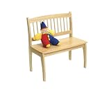 Lipper International 5235 Childs Bench with Curved Legs, Natural