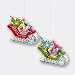 Department 56 Margot Christmas Collection Vintage Santa's Sleigh Glass Christmas Ornament Set