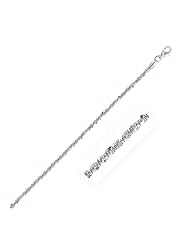 Rhodium Plated 2.2mm 925 Sterling Silver Sparkle Style Chain