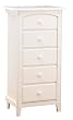 Bassettbaby Cape Cod 5 Drawer Tall Chest, White Bassettbaby Cape Cod 5 Drawer Tall Chest, White
