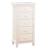Bassettbaby Cape Cod 5 Drawer Tall Chest, White Bassettbaby Cape Cod 5 Drawer Tall Chest, White
