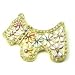 Multi-Color Austrian Rhinestone Scottish Terrier Dog Gold-Tone Brooch Pin