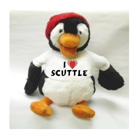 Chubbs Plush Penguin Toy with I Love Scuttle T-Shirt