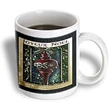 Beverly Turner Christmas Other Languages - Joyeux Noel, Merry Christmas in French, Vintage Wooden Ornament - Mugs