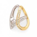 14K Two-tone Diamond fancy Slide D.25tw