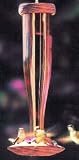 Schrodt Designs ~ Glass Hummingbird Feeder ~ Ruby Red ~ HBLR