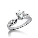 0.50 Ct Diamond Engagement Ring Solitaire 14k Gold Round Cut Channel SI3 H