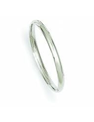 Genuine 14K White Gold 3/16 White Gold Hinged Baby Bangle Bracelet 3 Grams Of Gold 100% Satisfaction Guaranteed.