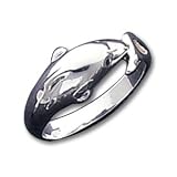 Sterling Silver Solid Dolphin Ring