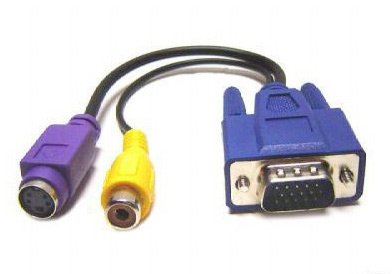VGA to TV Converter S-Video RCA Cable Adapter