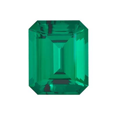 1.20-1.75 Cts of 8x6 mm AAA Emerald-Cut Russian Lab Created Emerald ( 1 pc ) Loose Gemstone
