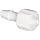 Value Plastics MTLL240-1 White Nylon tube Fitting, Male Luer with Integral Lock Ring to 200 Series Barbed Coupler, 5/32" (4.0 mm) Tube ID (Pack of 25)