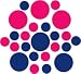 Set of 30 - Blue / Hot Pink Circles Polka Dots Vinyl Wall Graphic Decals Stickers