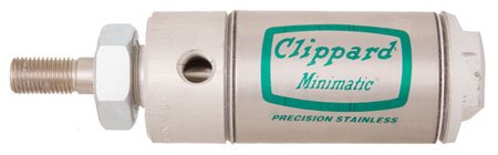 1 1/2 Bore x 2. Stroke, Double Acting, Stud Mount, Clippard Stainless Steel Pneumatic Cylinders (1 Each)