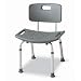 BATH BENCH W/BACK ASSEMBLED Size: ADJ